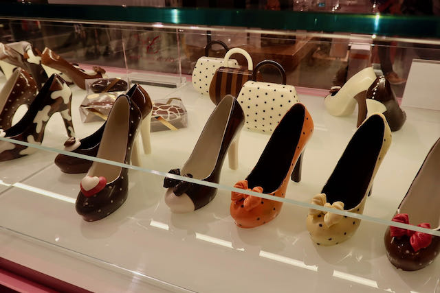 Women's chocolat shoes at La Rinascente Store Rome