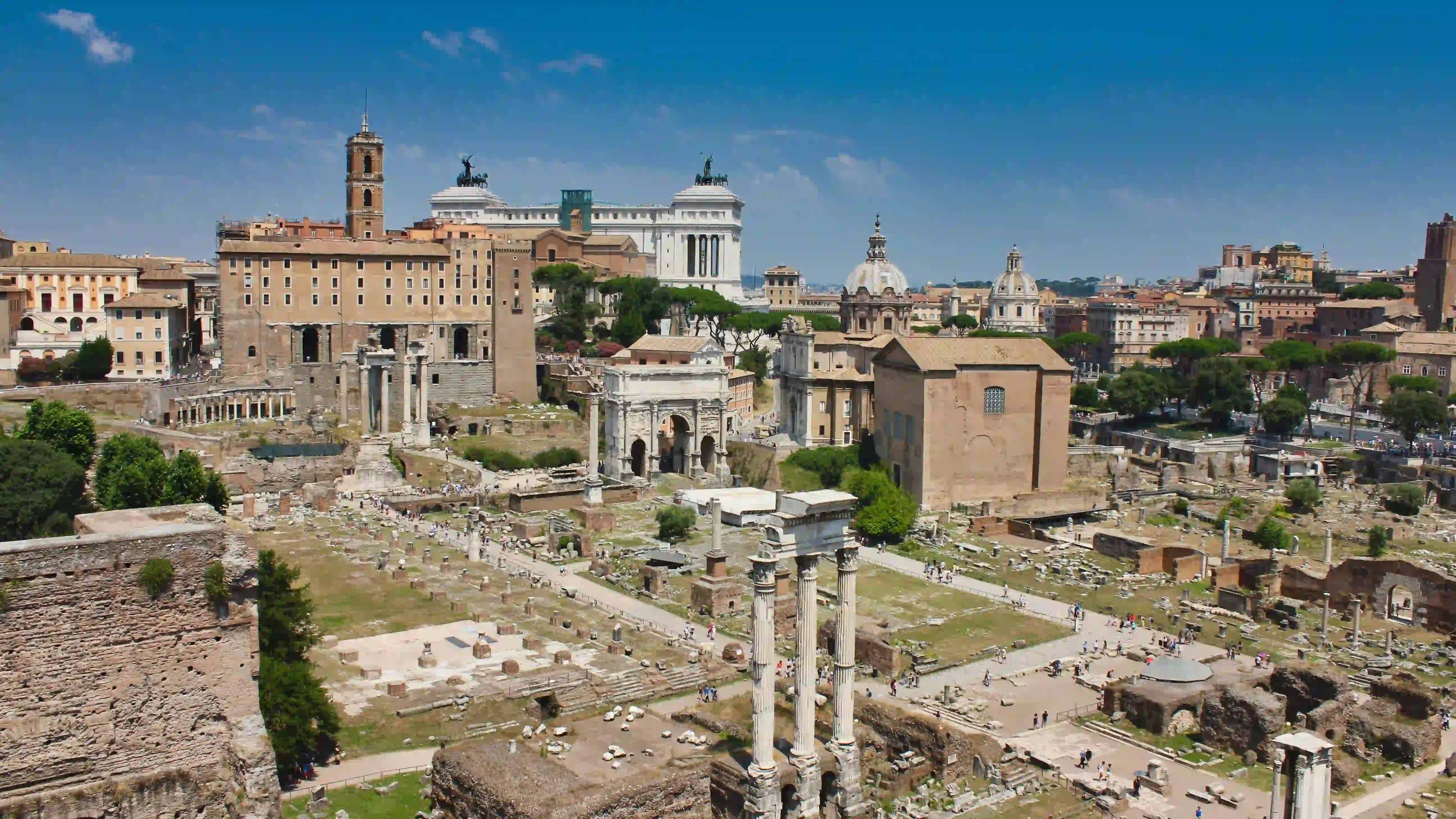 ramp to top of capitoline hill roman forum from palatine 2