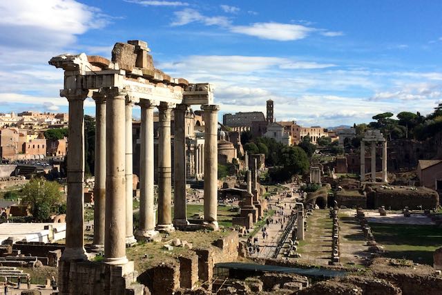 The Roman Forum in Rome in October