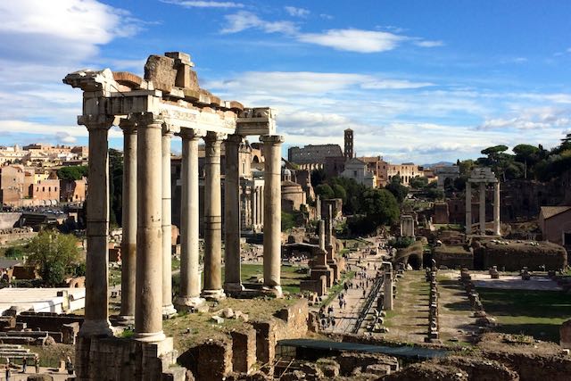 The Roman Forum in Rome in October The Roman Forum in Rome in October