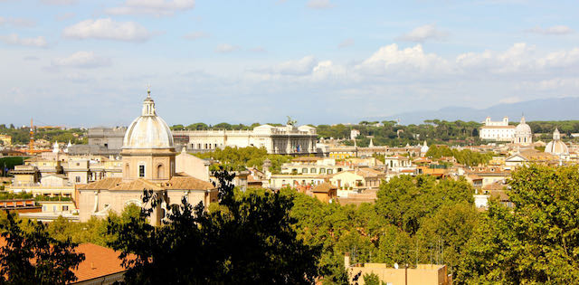 rooftop views from gianicolo hill in Rome rooftop views from gianicolo hill in Rome