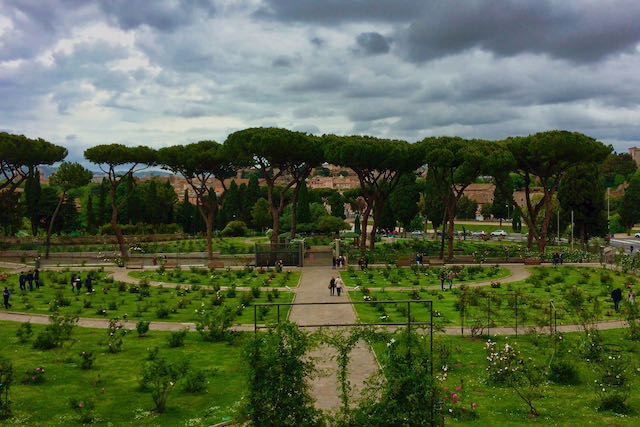 Rome Cemeteries roseto candelabra Rome Cemeteries roseto candelabra