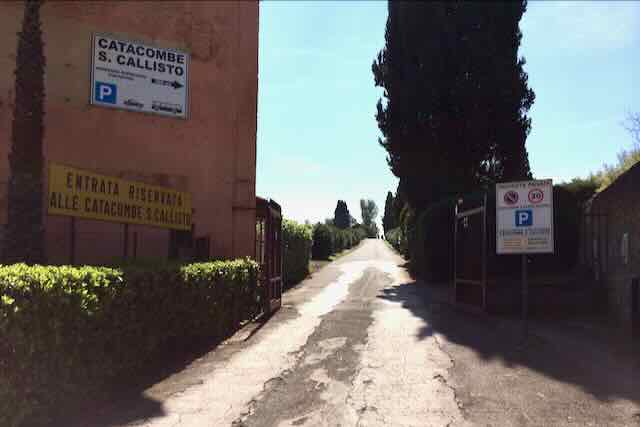 entrance to the catacombs of San Callisto