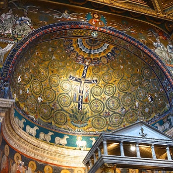 mosaic apse of san clemente church in rome mosaic apse of san clemente church in rome