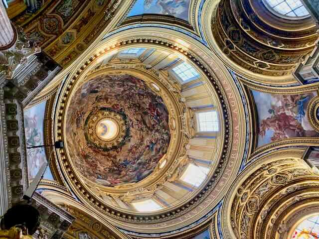 Inside view of the dome of Sant'Agnese in Agone