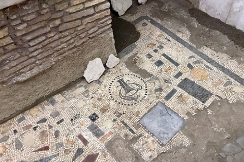 Rome underground of the basilica of Santa Cecilia Rome underground of the basilica of Santa Cecilia