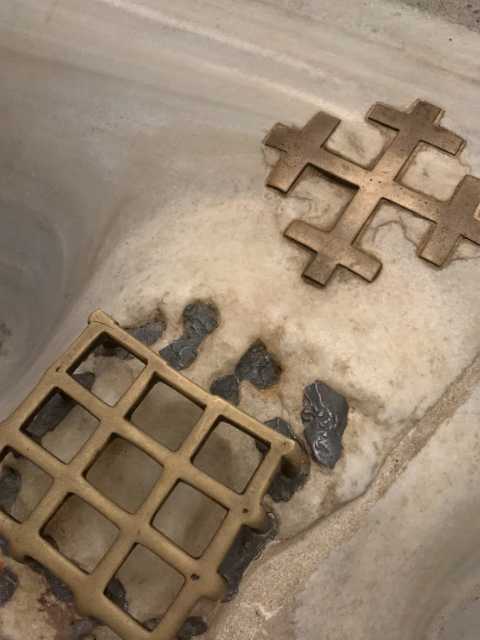 blood stains of Christ markers on the scala sancta