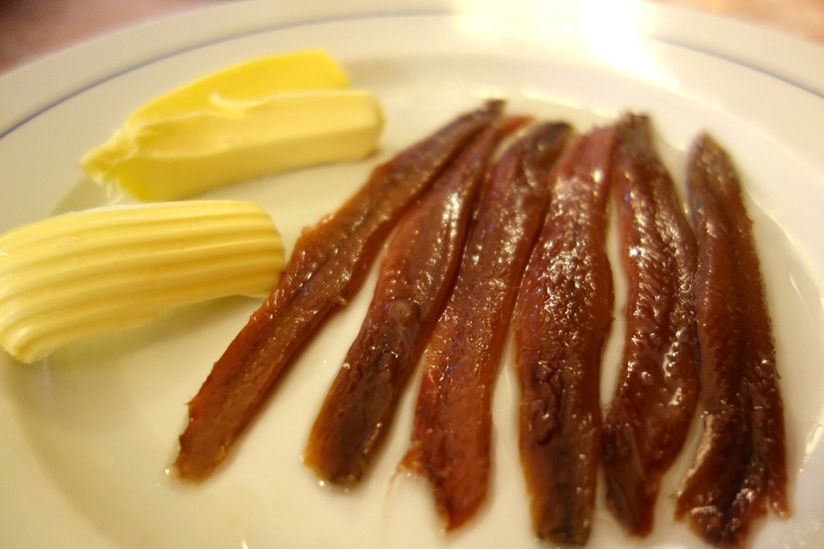 marinated anchovy appetizer at san marco in rome
