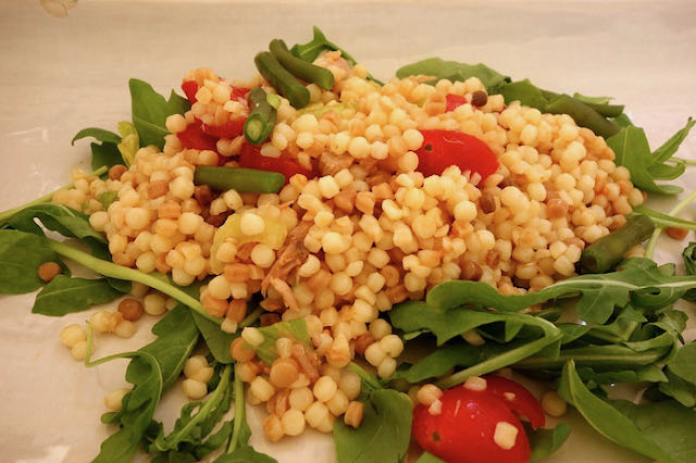 a light sardinian pasta salad at obica in rome