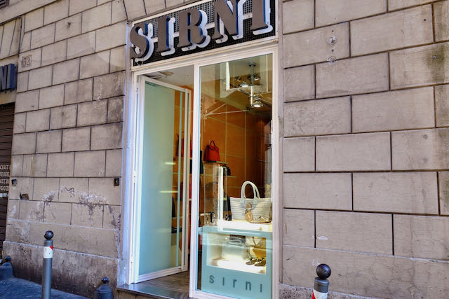 Sirni leather shop Rome