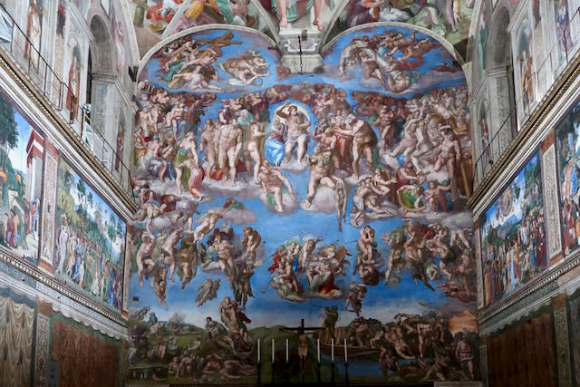 last judgement inside sistine chapel