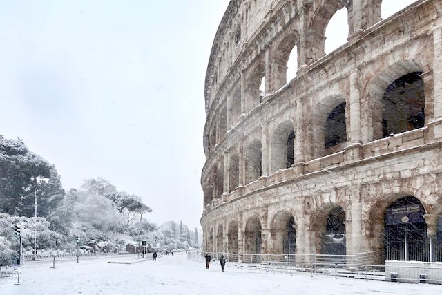 colosseum snow colosseum snow