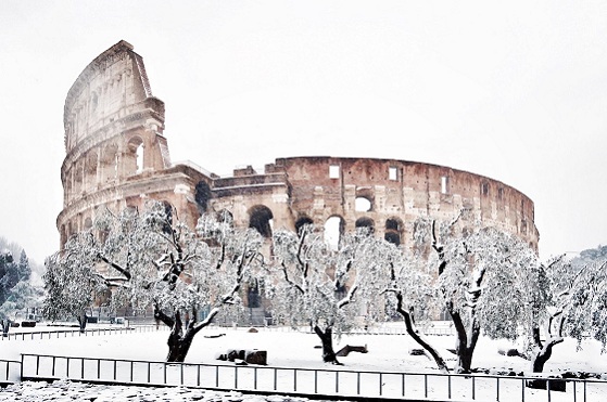 snow in rome