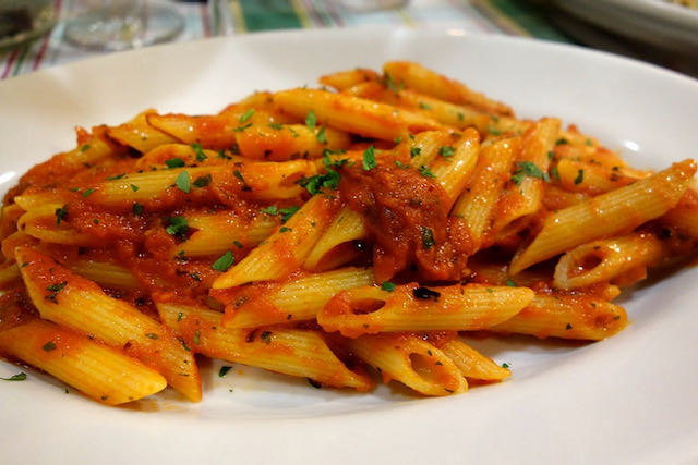 penne all'arrabbiata at sora lucia