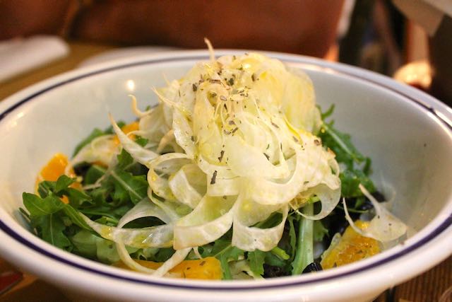 fennel salad at sorpasso near the vatican