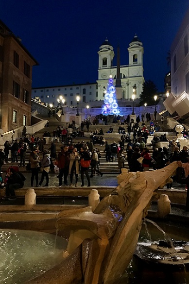 spanish steps rome italy spanish steps christmas lights people