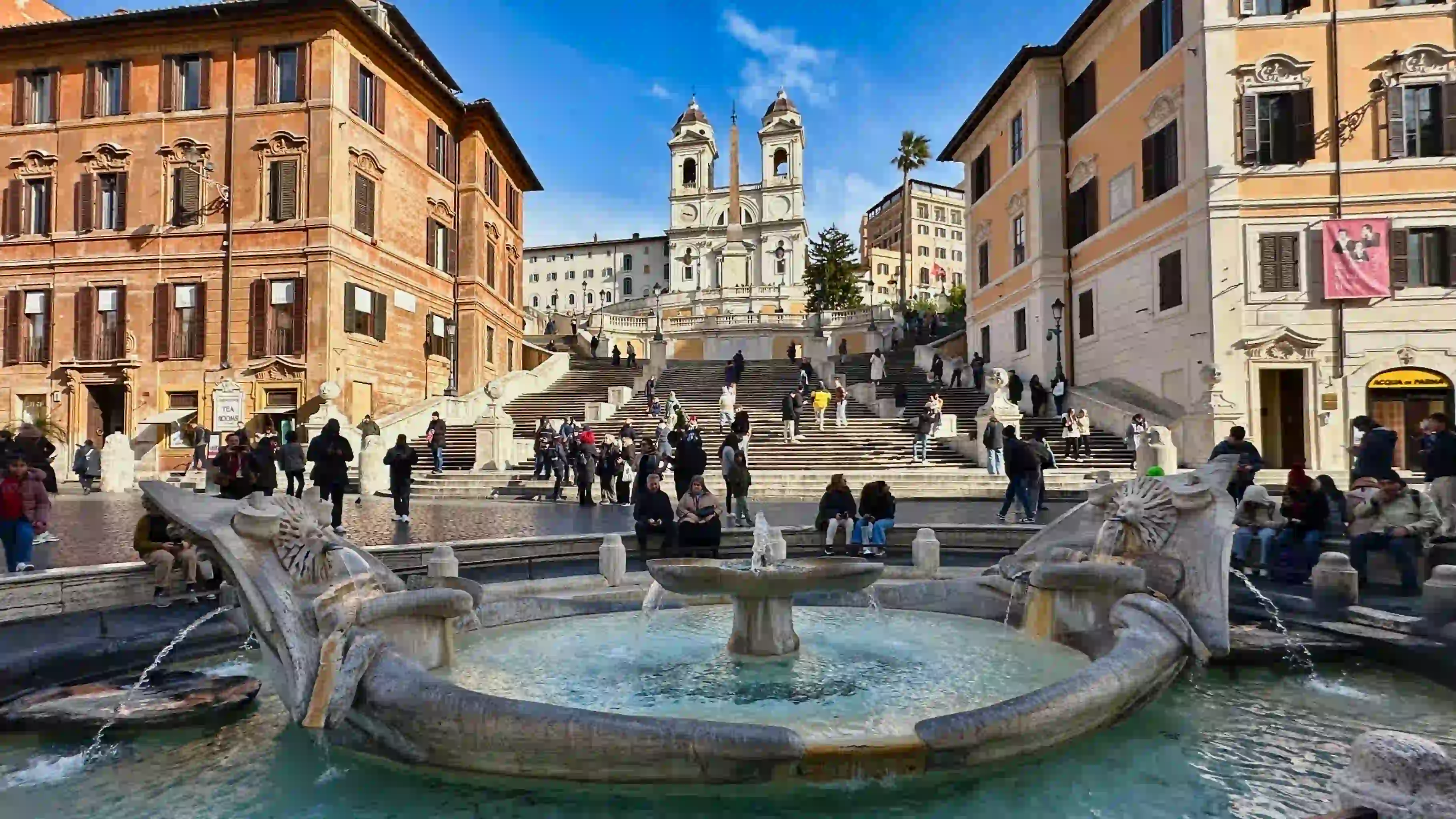 Spanish Steps in Rome spanish steps january few people