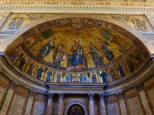 internal decoration of saint paul outside the walls