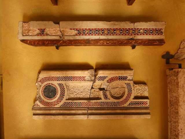 fragments of the old basilica of saint paul on display