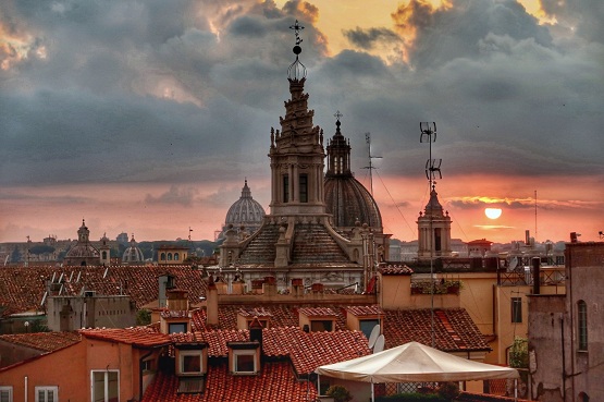 sunset on minerva roof sunset from hotel minerva