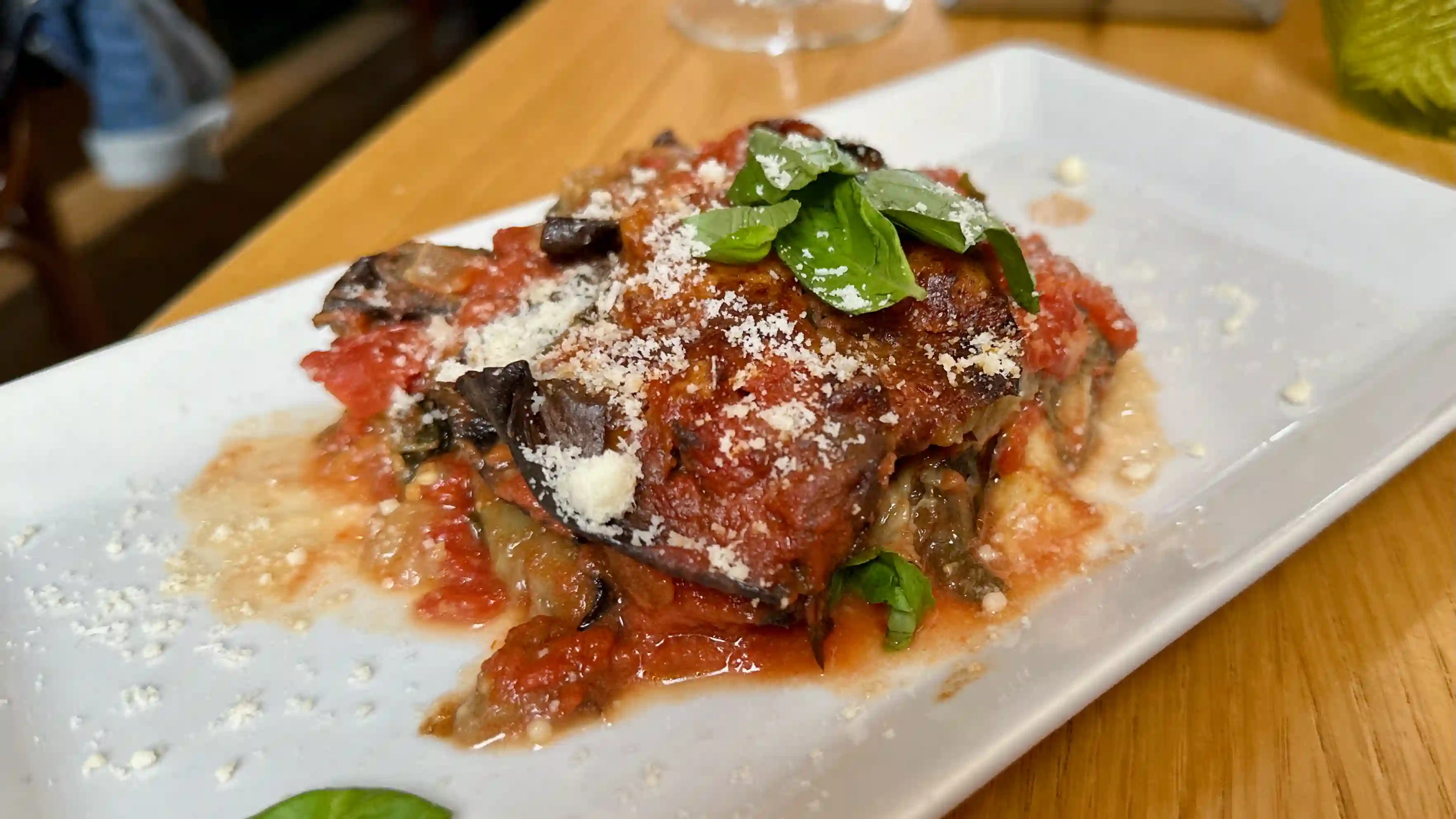 eggplant parmigiana at taverna dei fori imperiali taverna fori imperiali - parmigiana