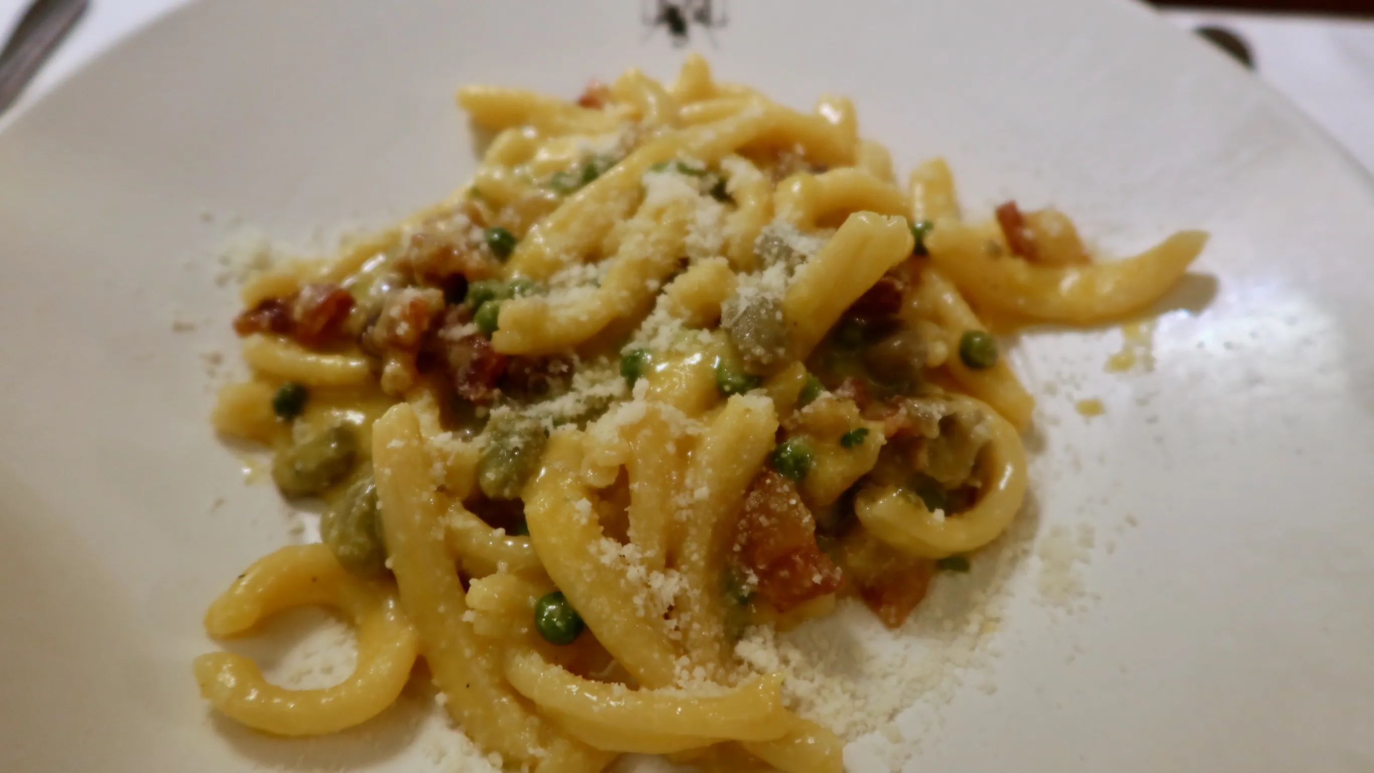 pasta with vignarola taverna fori imperiali - pasta vignarola