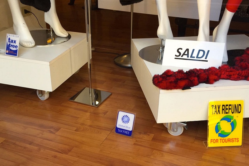 tax refund signs in shop windows