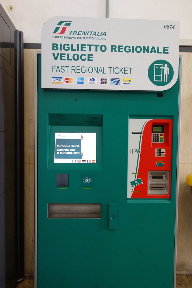Civitavecchia to Rome ticket kiosk Civitavecchia to Rome ticket kiosk