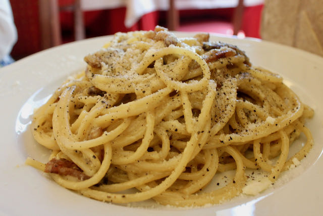carbonara at la torricella in rome