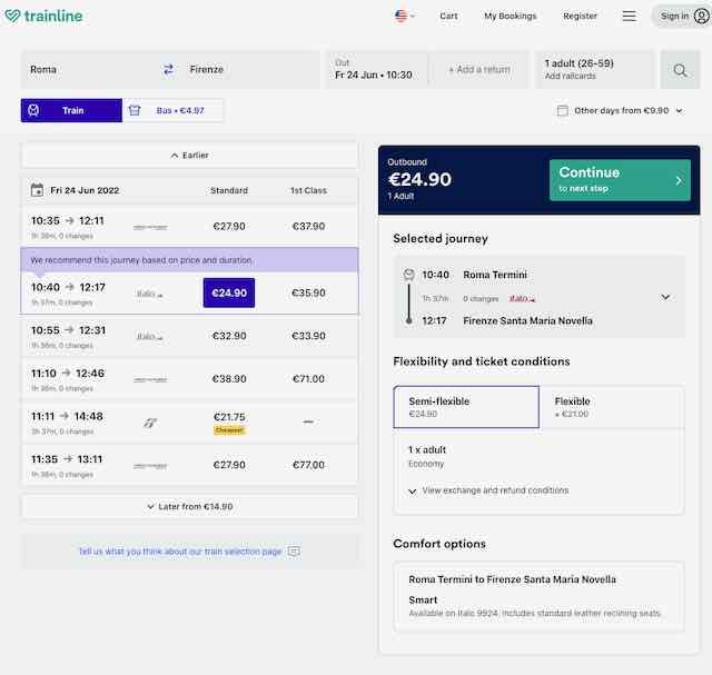 trainline train fares