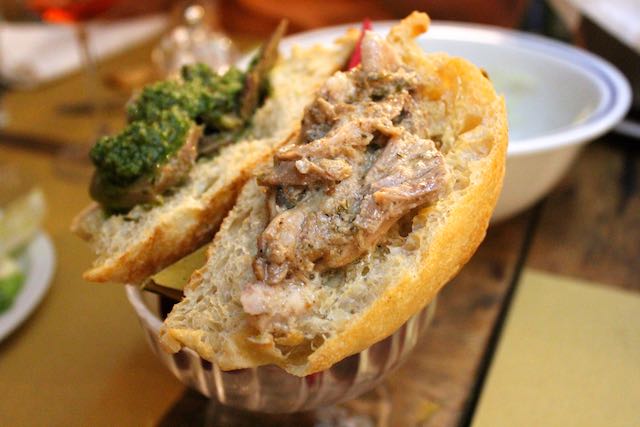 Trapizzino pockets in trastevere