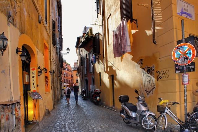 Trastevere neighborhoods in Rome. Trastevere street neighborhoods in Rome.