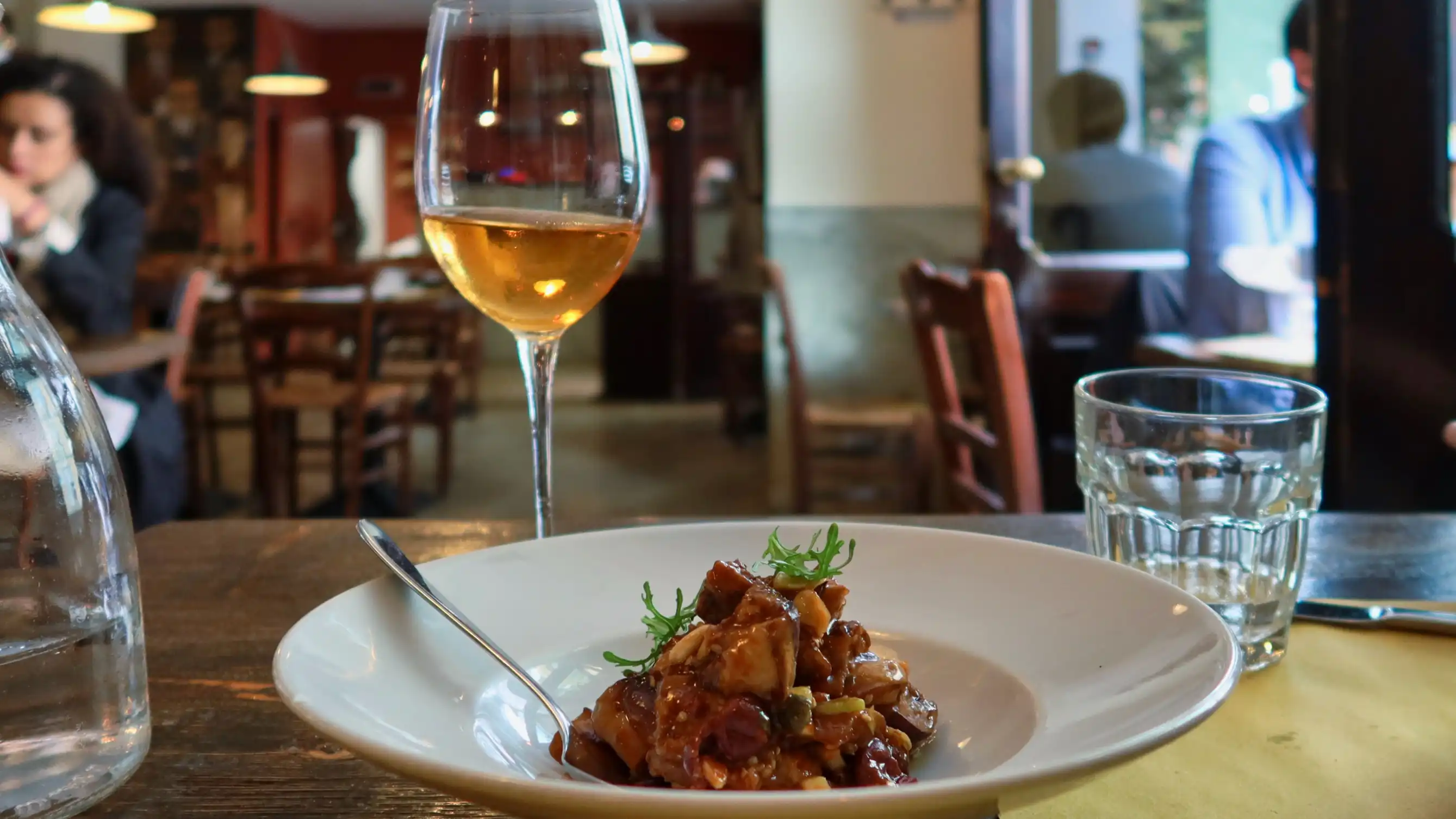 trattoria pennestri - caponata and wine trattoria pennestri - caponata and wine