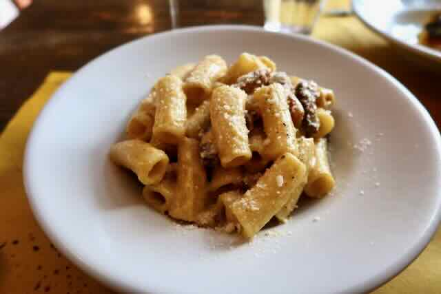 rigatoni carbonara at pennestri rigatoni carbonara