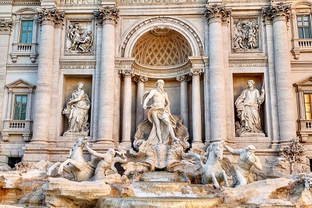 Trevi fountain in rome