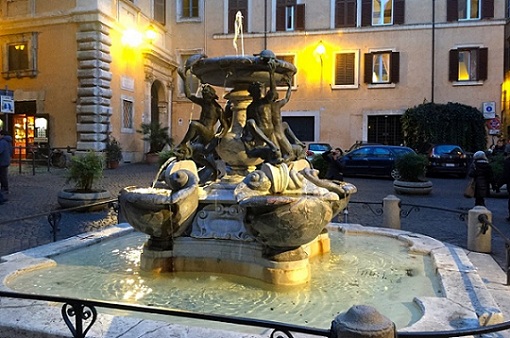 the turtle fountain (fontana delle tartarughe) in piazza mattei fontane delle tartarughe - turtle fountain in piazza mattei