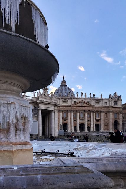 pin vatican frozen fountain