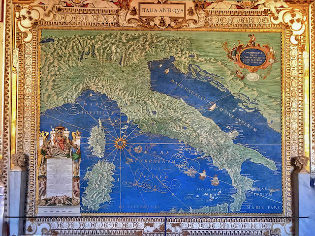 map of italy in vatican museums