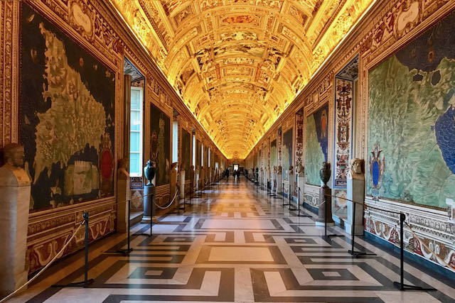 ceiling of the map room in vatican museums