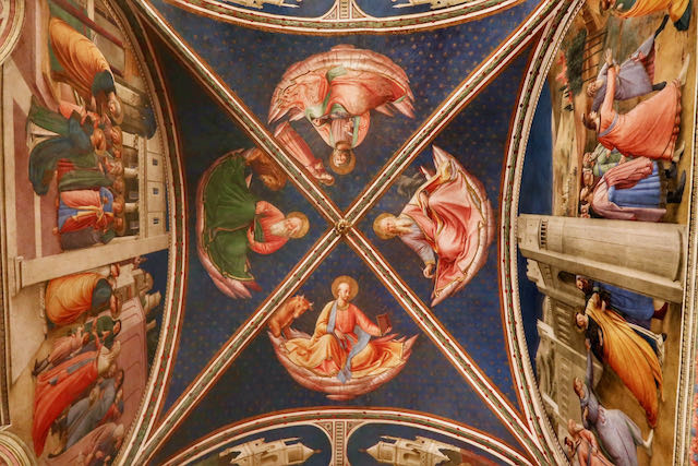 fra angelico fresco on ceiling of niccoline chapel