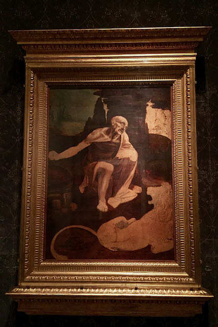 Oil on board. Leonardo da Vinci St. Jerome