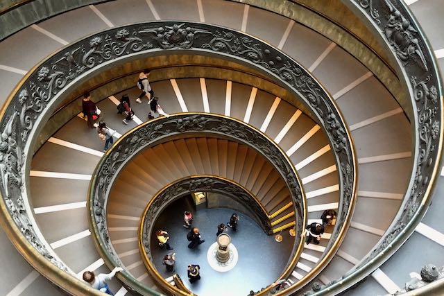 spiral staircase in vatican museums