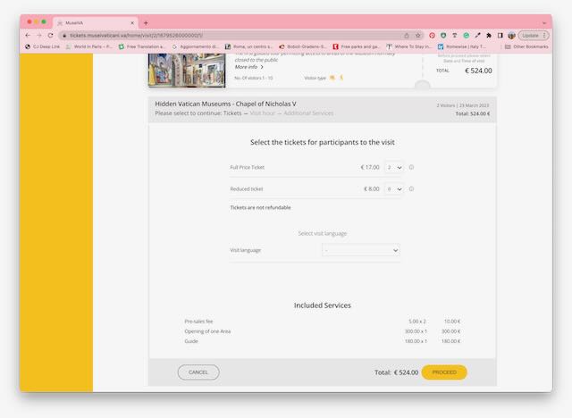 vatican museums ticketing page - hidden rooms price 2 pax vatican museums ticketing page - hidden rooms price 2 pax