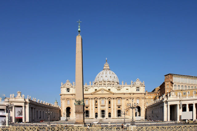 st peter's basilica view from the square