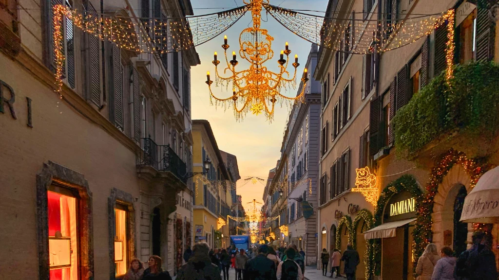 via dei condotti christmas lights