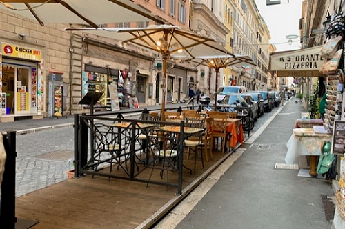 trevi fountain to spanish steps via sistina