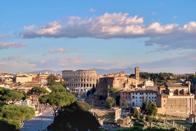 view of colosseum from vittoriano view of colosseum from vittoriano