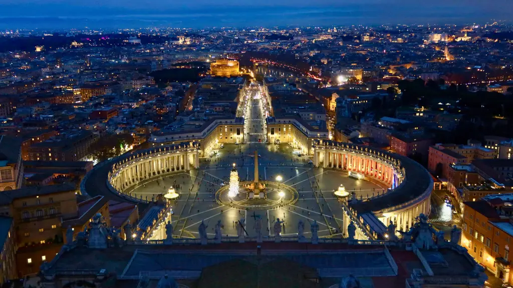 view st peters dome christmas lights