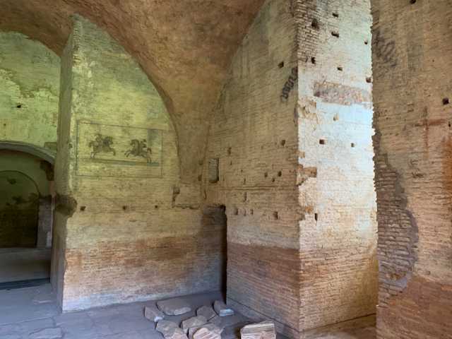 villa maxentius inside mausoleum