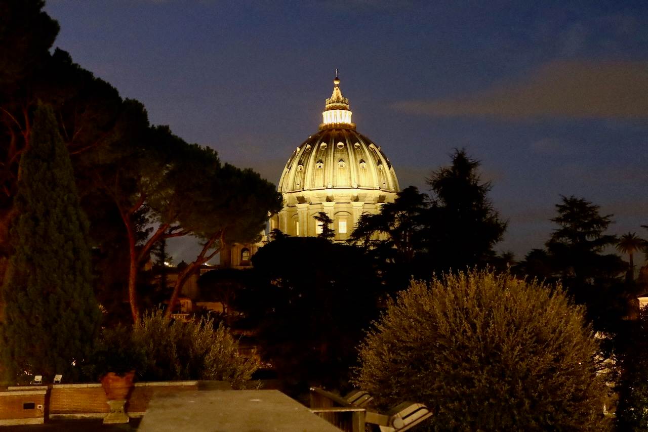 early morning on the Vatican terrace